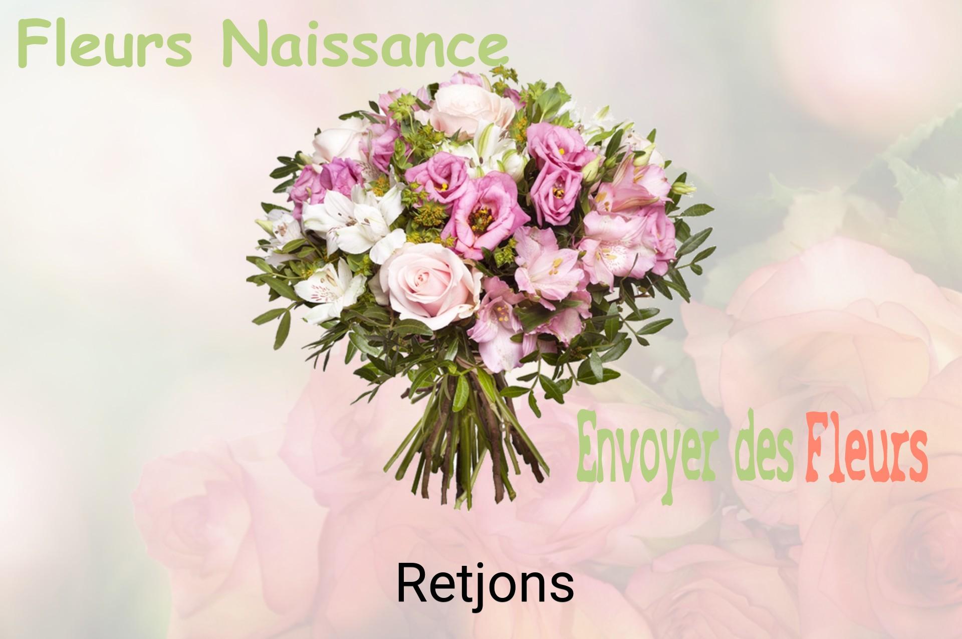 Bouquet de fleurs de naissance livré à Retjons